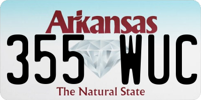 AR license plate 355WUC