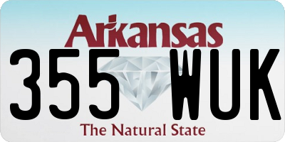 AR license plate 355WUK