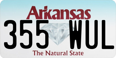 AR license plate 355WUL