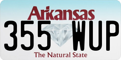 AR license plate 355WUP