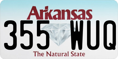 AR license plate 355WUQ