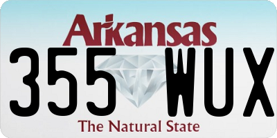 AR license plate 355WUX