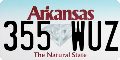 AR license plate 355WUZ
