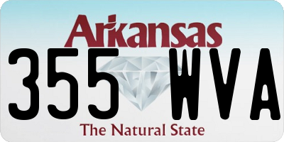 AR license plate 355WVA