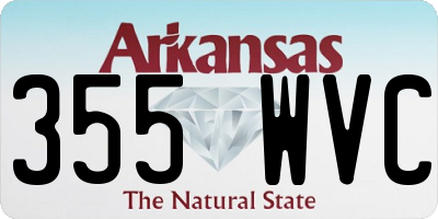 AR license plate 355WVC