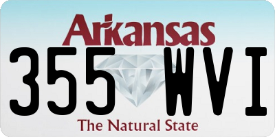 AR license plate 355WVI