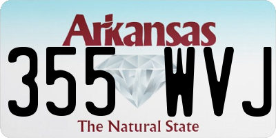 AR license plate 355WVJ