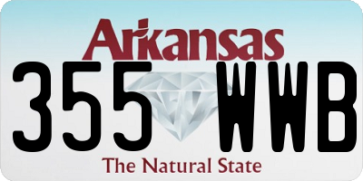 AR license plate 355WWB