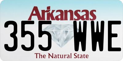 AR license plate 355WWE