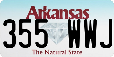 AR license plate 355WWJ