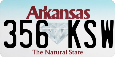 AR license plate 356KSW