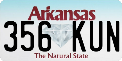 AR license plate 356KUN