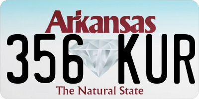 AR license plate 356KUR