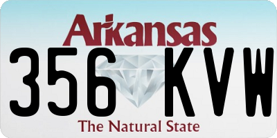 AR license plate 356KVW