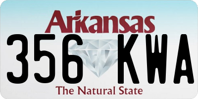 AR license plate 356KWA