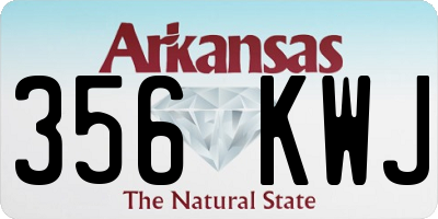 AR license plate 356KWJ