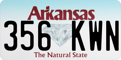 AR license plate 356KWN