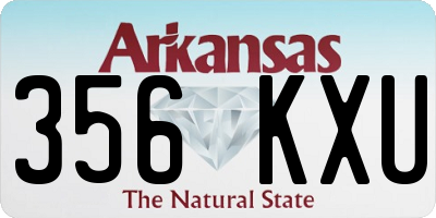 AR license plate 356KXU