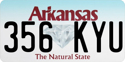 AR license plate 356KYU