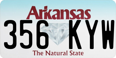 AR license plate 356KYW