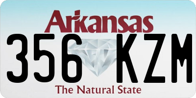 AR license plate 356KZM