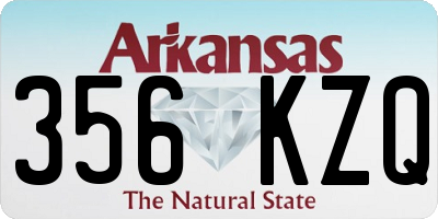 AR license plate 356KZQ