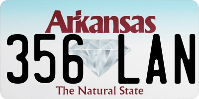 AR license plate 356LAN