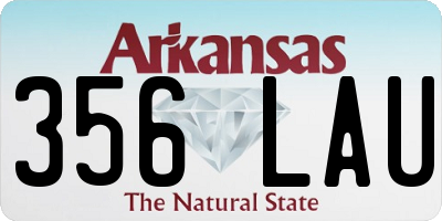AR license plate 356LAU