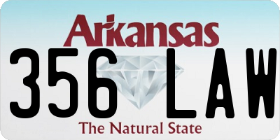 AR license plate 356LAW