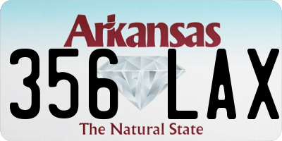 AR license plate 356LAX