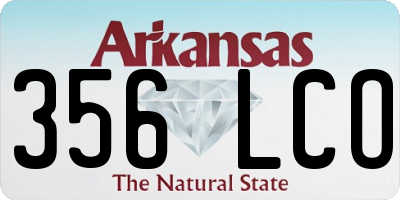 AR license plate 356LCO