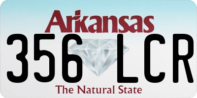 AR license plate 356LCR
