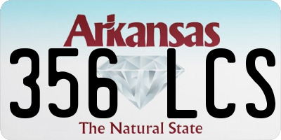 AR license plate 356LCS
