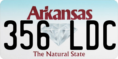 AR license plate 356LDC