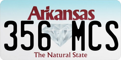 AR license plate 356MCS