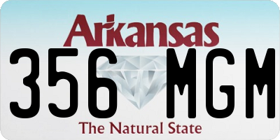 AR license plate 356MGM