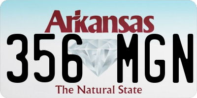 AR license plate 356MGN