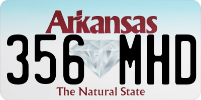 AR license plate 356MHD