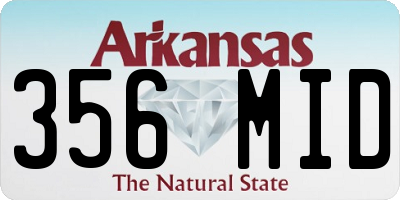 AR license plate 356MID