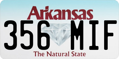 AR license plate 356MIF