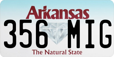 AR license plate 356MIG