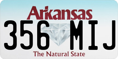 AR license plate 356MIJ
