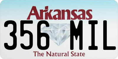 AR license plate 356MIL