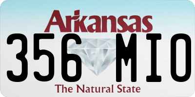 AR license plate 356MIO