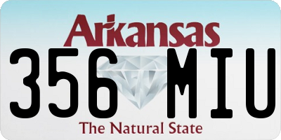 AR license plate 356MIU