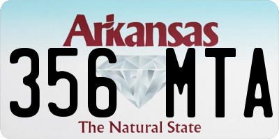 AR license plate 356MTA