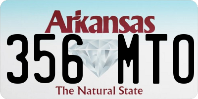 AR license plate 356MTO