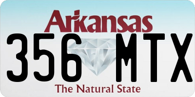 AR license plate 356MTX