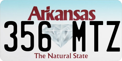 AR license plate 356MTZ