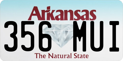 AR license plate 356MUI